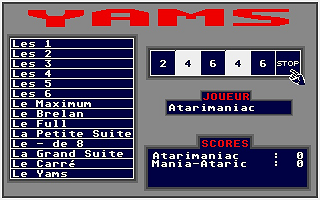 Yams atari screenshot